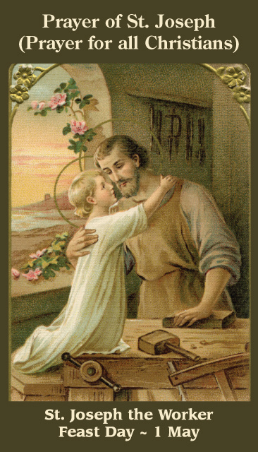 PRAYER OF ST. JOSEPH PRAYER CARD